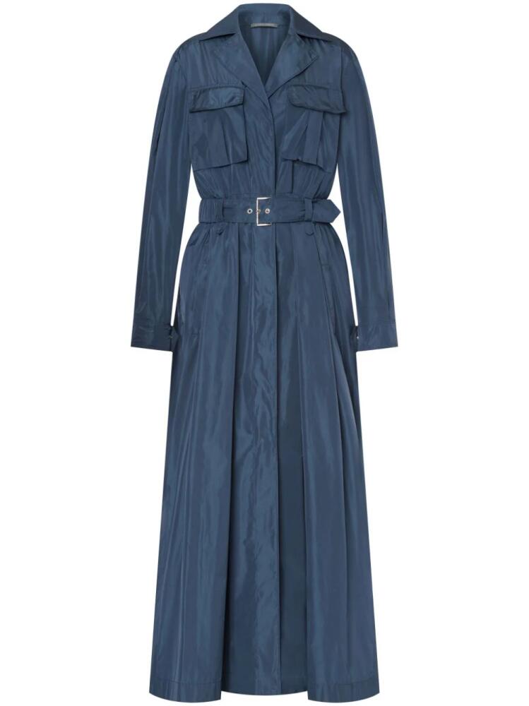 Alberta Ferretti taffeta belted trench coat - Blue Cover