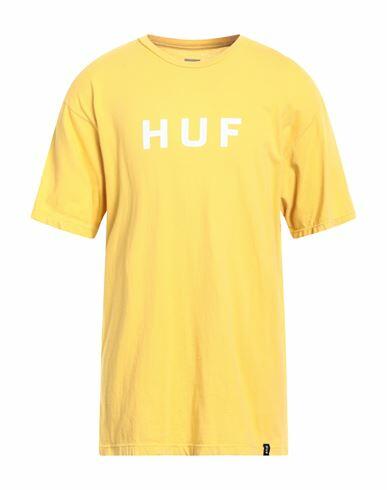 Huf Man T-shirt Ocher Cotton Cover