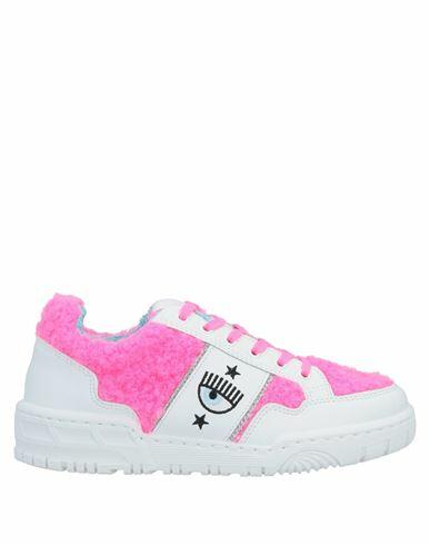 Chiara Ferragni Woman Sneakers Fuchsia Textile fibers, Soft Leather Cover