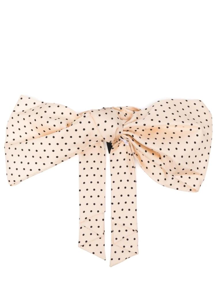 ETRO polka-dot print silk bow tie - Neutrals Cover