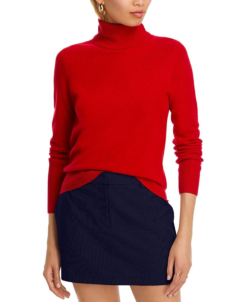 Aqua Cashmere Turtleneck Cashmere Sweater - Exclusive Cover