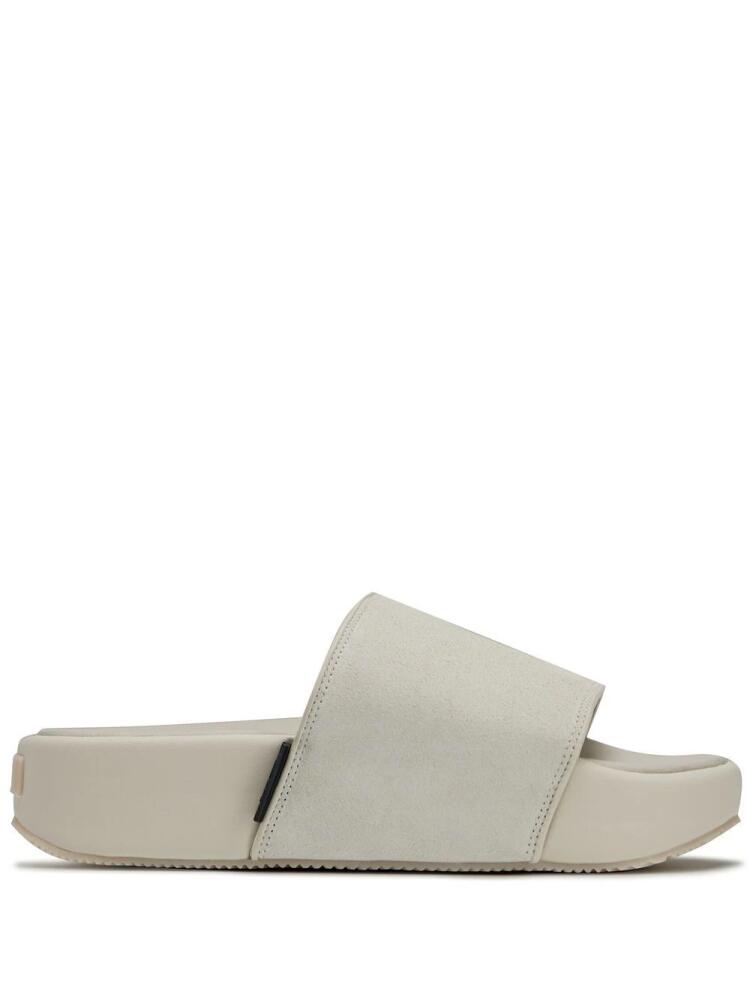 Y-3 leather flatform slides - Grey Cover