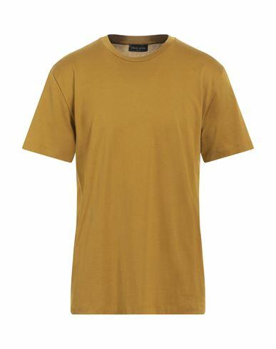 Roberto Collina Man T-shirt Mustard Cotton Cover