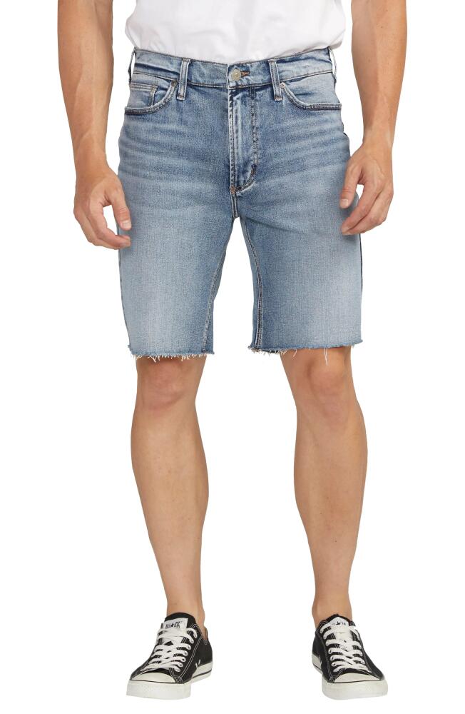 Silver Jeans Co. Classic Fit Raw Hem Denim Shorts in Indigo Cover