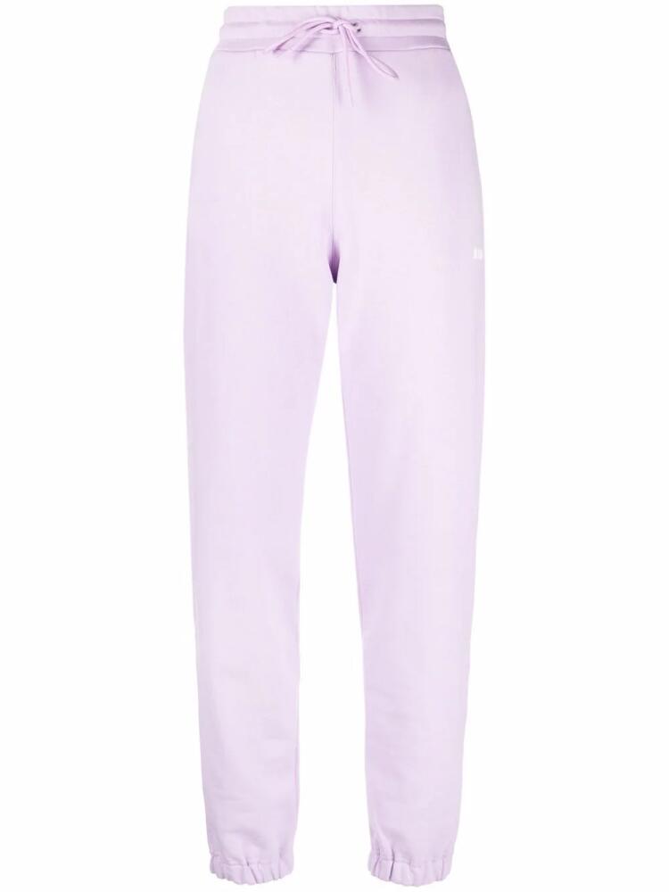 MSGM logo-print track pants - Purple Cover