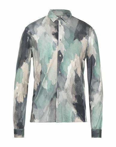 Majestic Filatures Man Shirt Military green Lyocell, Cotton Cover