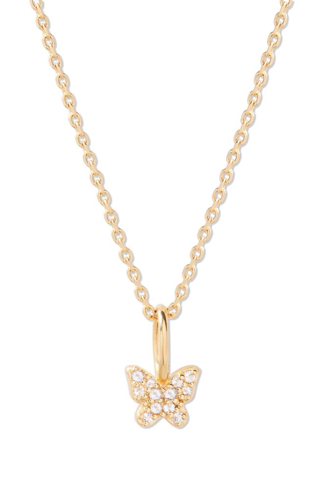 Brook and York Adeline Butterfly Pendant Necklace in Gold Cover