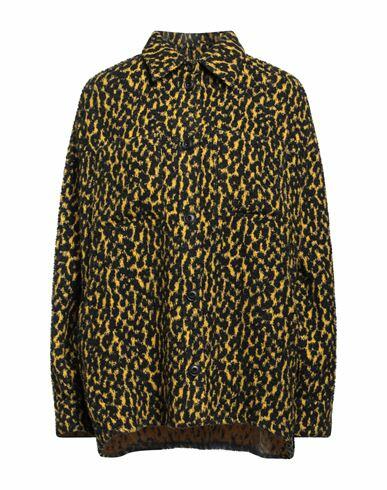 Destin Woman Shirt Yellow Wool, Polyamide, Silk Cover