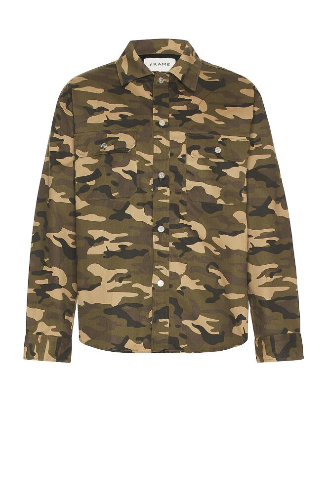 FRAME Camo Jacket in Green Cover