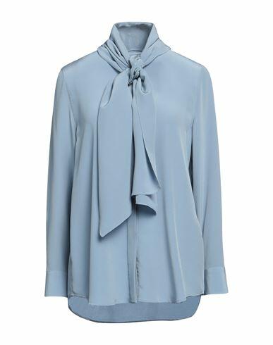 Ferragamo Woman Shirt Pastel blue Silk Cover