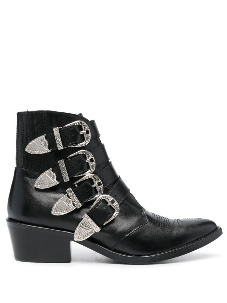 Toga Pulla buckle-strap mid heel boots - Black Cover