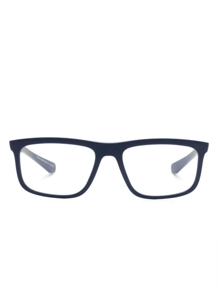 Emporio Armani rectangle-frame glasses - Blue Cover