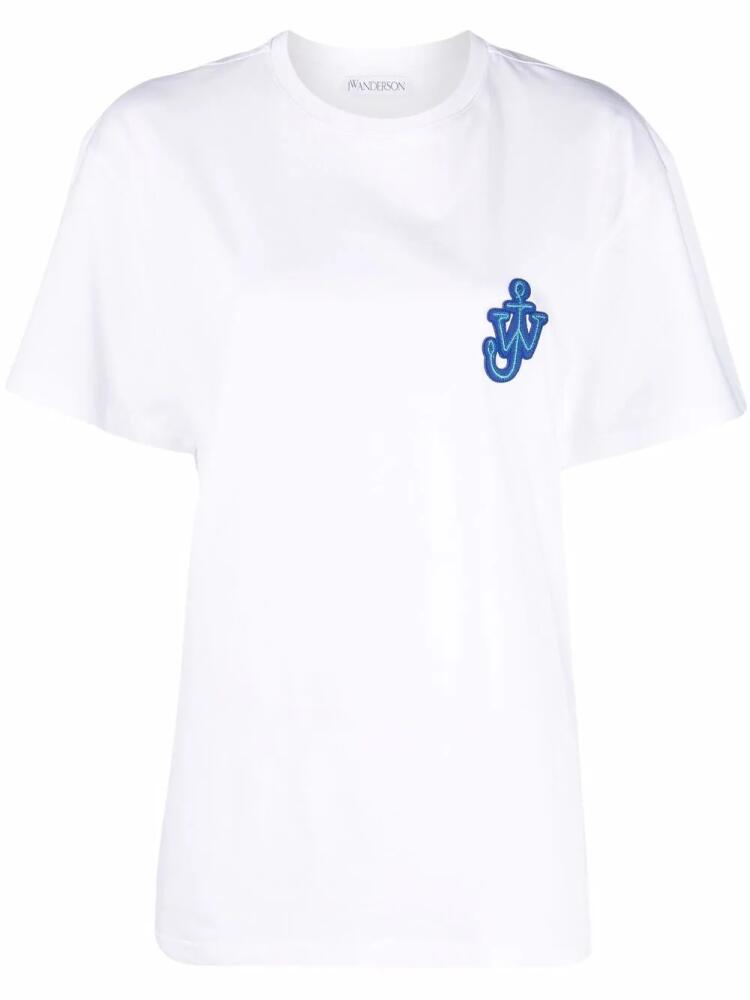 JW Anderson Anchor logo-patch T-shirt - White Cover