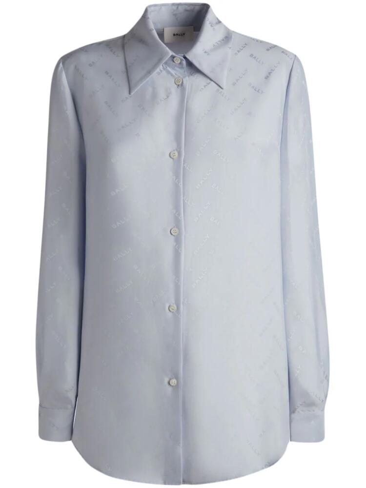 Bally logo-jacquard shirt - Blue Cover