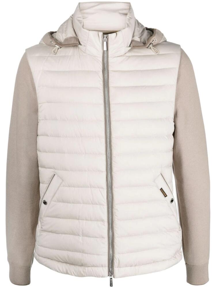 Moorer padded bomber jacket - Neutrals Cover