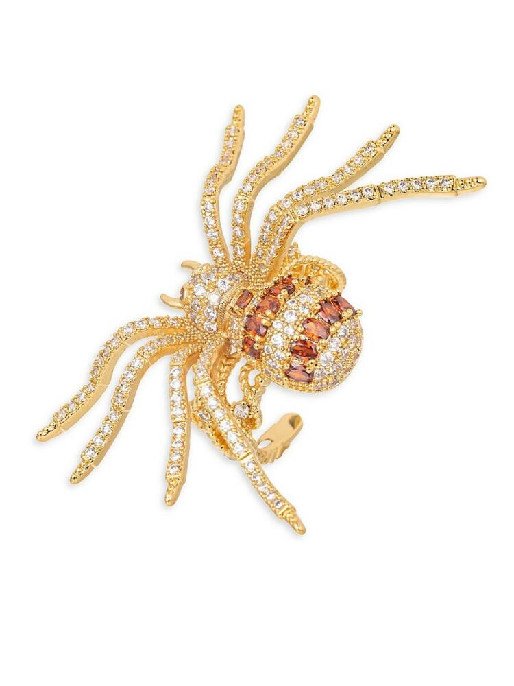 Eye Candy LA Women's Luxe 18K Goldplated Crawler Spider Adjustable Ring Cover