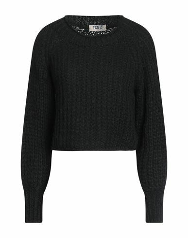 Tsd12 Woman Sweater Black Acrylic, Polyamide, Wool, Viscose Cover