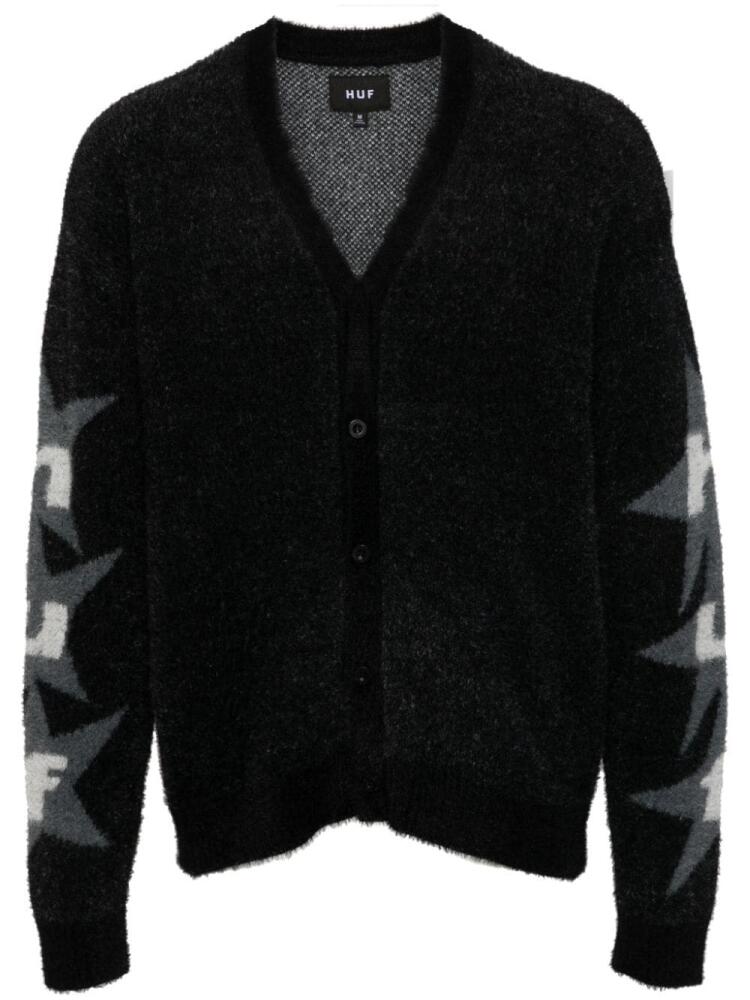 Huf logo-print cardigan - Black Cover