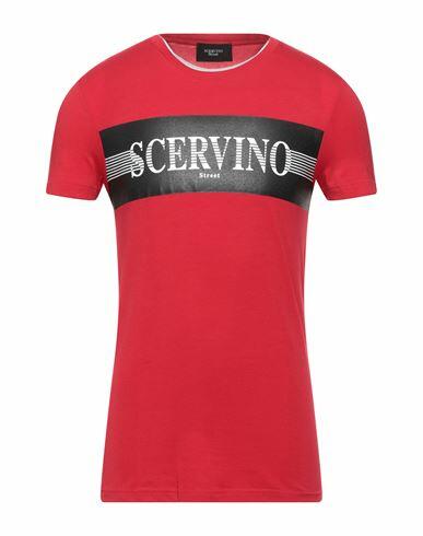 Ermanno Scervino Man T-shirt Red Cotton, Elastane Cover