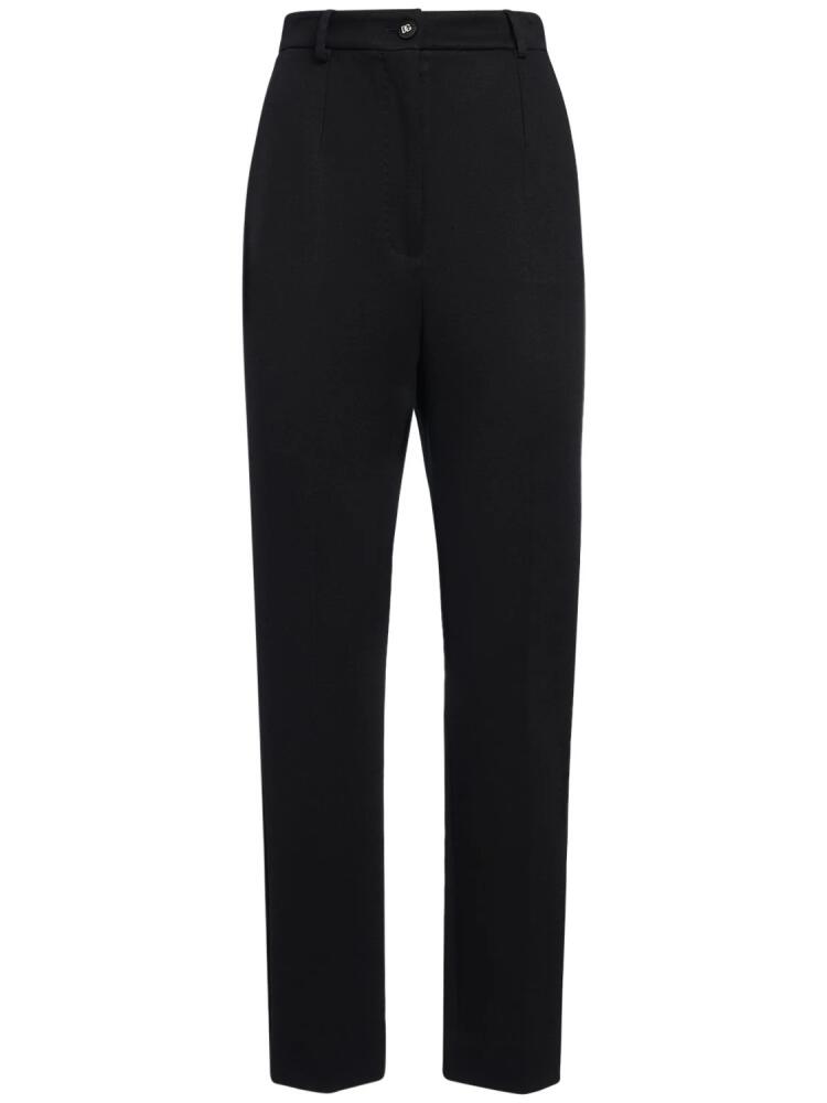 DOLCE & GABBANA Punto Milano Jersey Straight Pants Cover