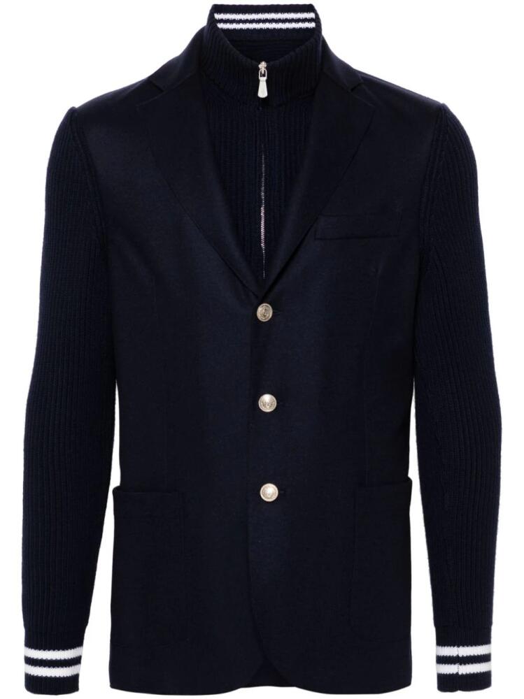 Eleventy layered single-breasted blazer - Blue Cover