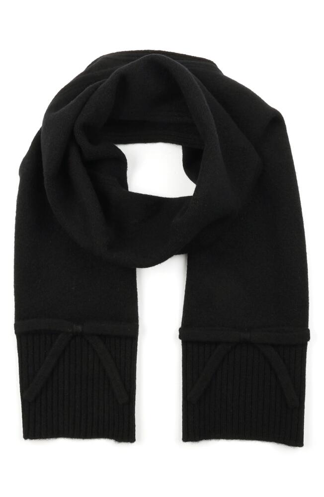 Kate Spade New York bow wool scarf in Black Cover