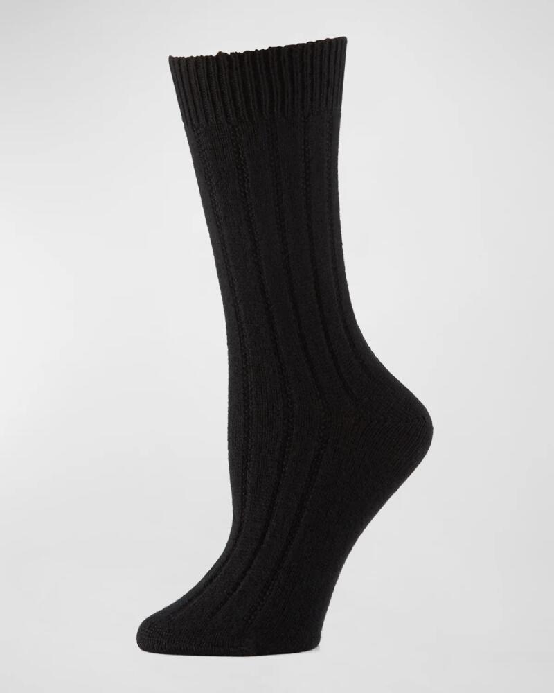 Neiman Marcus Cashmere Ribbed Socks Cover