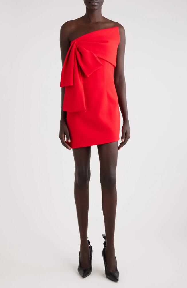 Givenchy Big Bow Asymmetric Strapless Dress in Vermillon Cover