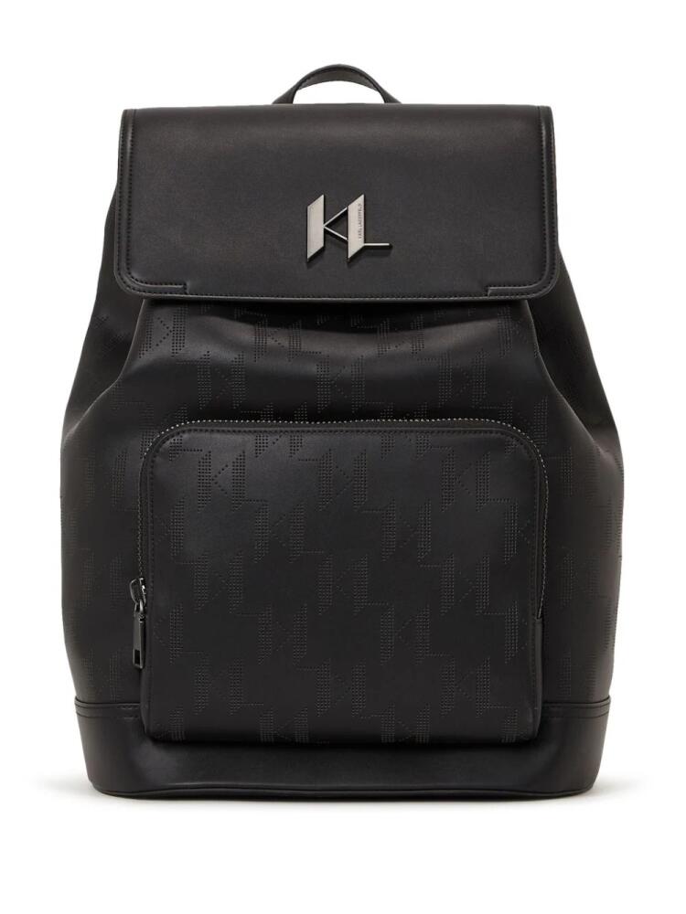 Karl Lagerfeld K/Plak perforated backpack - Black Cover