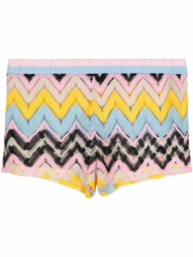 Cynthia Rowley zigzag knitted shorts - Pink Cover