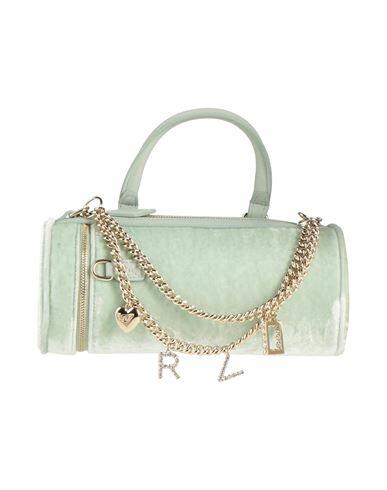 Roger Vivier Woman Handbag Light green Textile fibers, Leather Cover