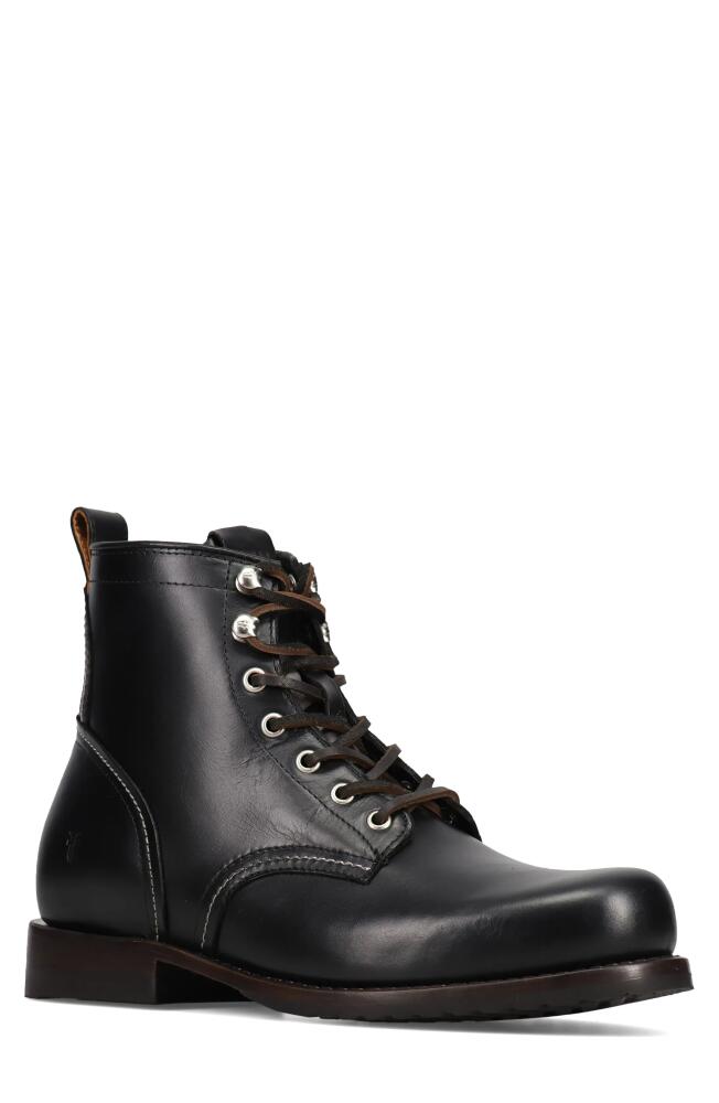 Frye Hudson Lace-Up Boot in Black Cover