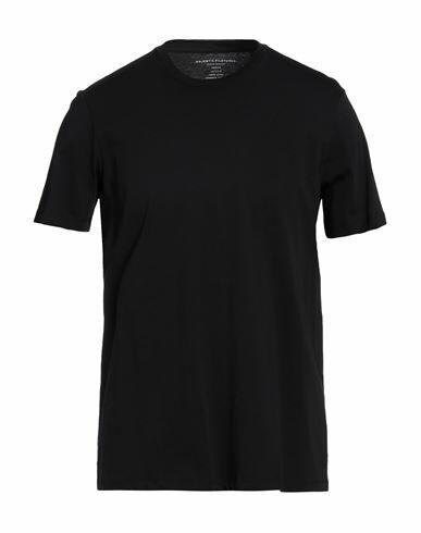 Majestic Filatures Man T-shirt Black Cotton Cover