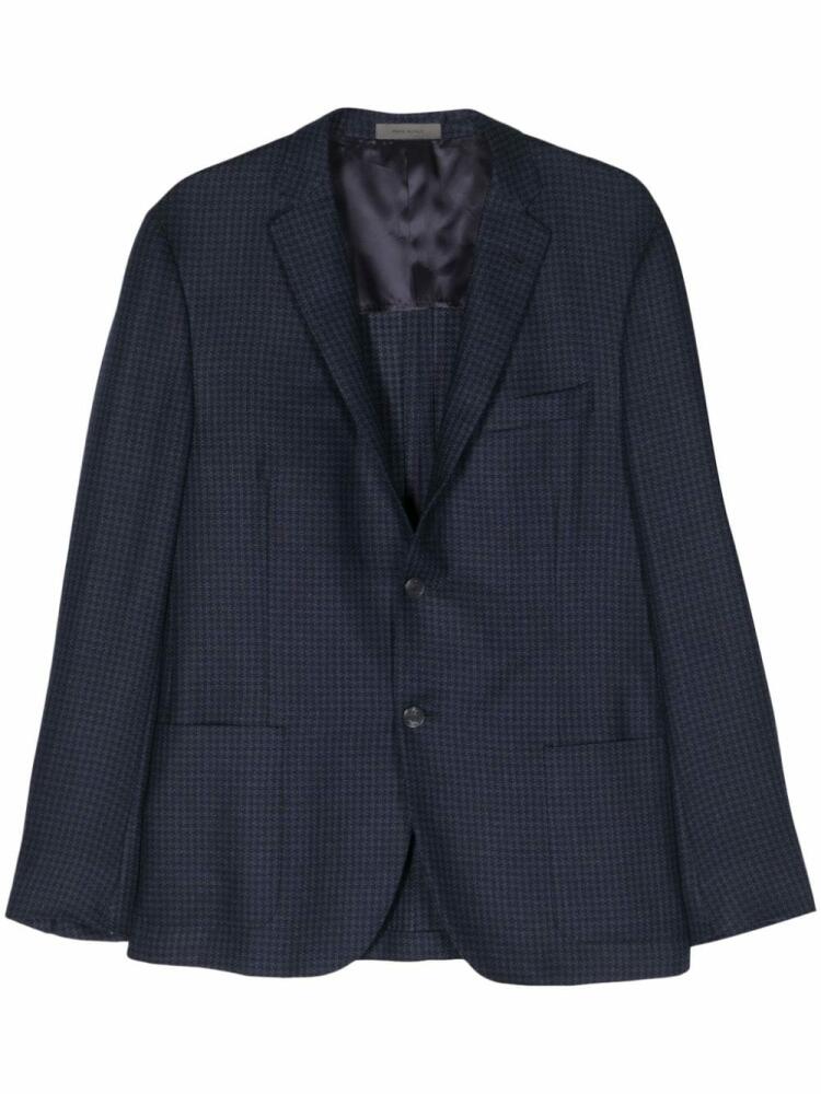 Corneliani checked single-breasted blazer - Blue Cover