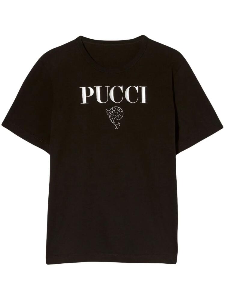 PUCCI logo-print cotton T-shirt - Black Cover