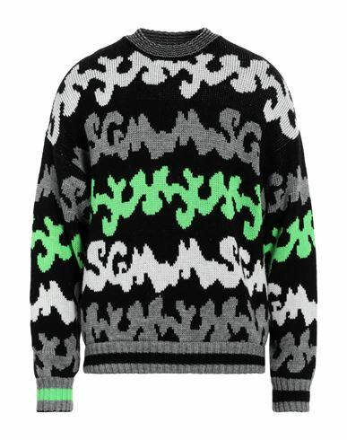 Msgm Man Sweater Black Acrylic, Wool, Alpaca wool Cover