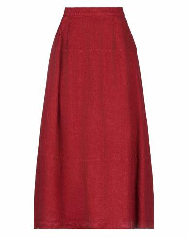 Aspesi Woman Midi skirt Burgundy Linen Cover