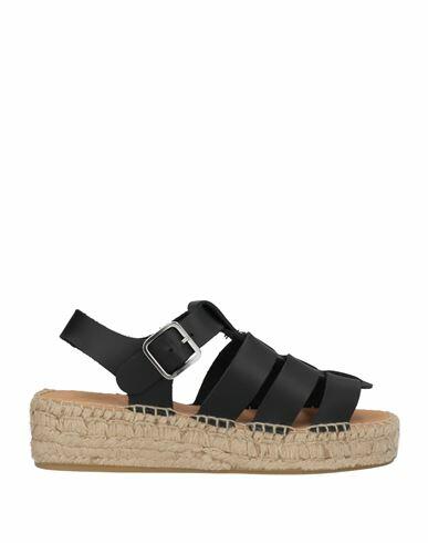 Kanna Woman Espadrilles Black Cowhide Cover