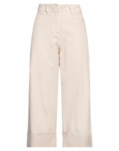 Fedeli Woman Pants Off white Cotton, Elastane Cover