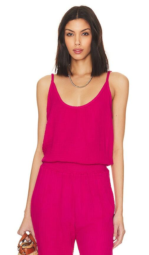 Michael Lauren Pomona Tank in Fuchsia Cover