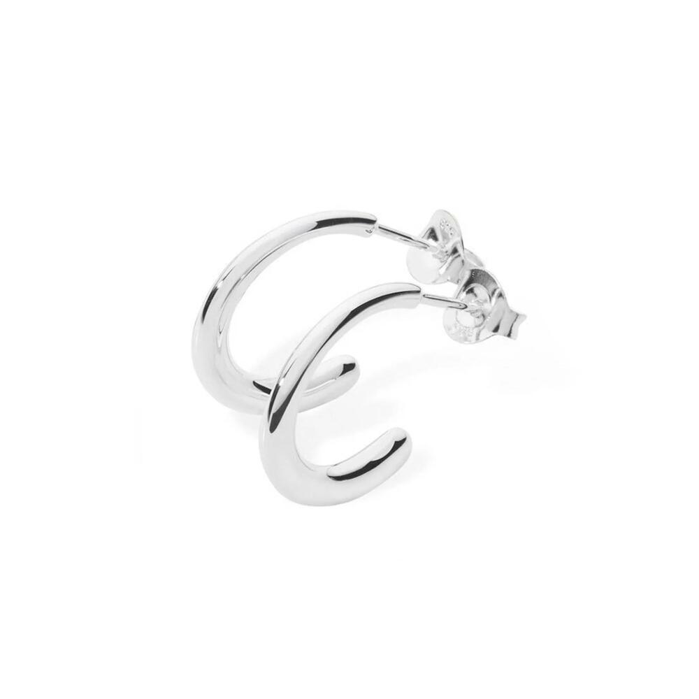 Lucy Quartermaine Mini Drop Hoops in Sterling Silver Cover