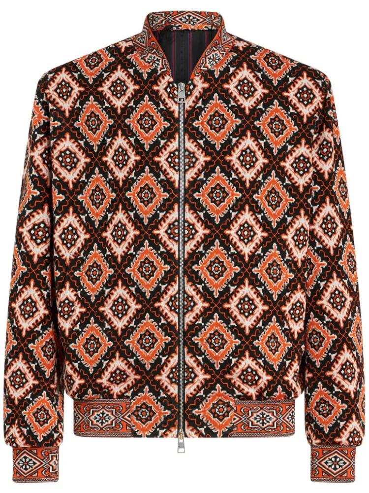 ETRO jacquard bomber jacket - Orange Cover