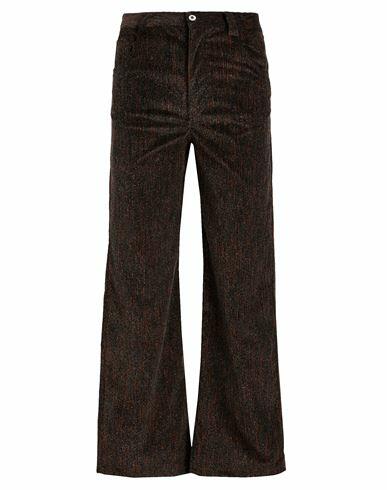 8 By Yoox Velvet Wide Leg Pants Man Pants Brown Cotton Cover