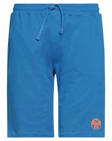 North Sails Man Shorts & Bermuda Shorts Bright blue Cotton Cover