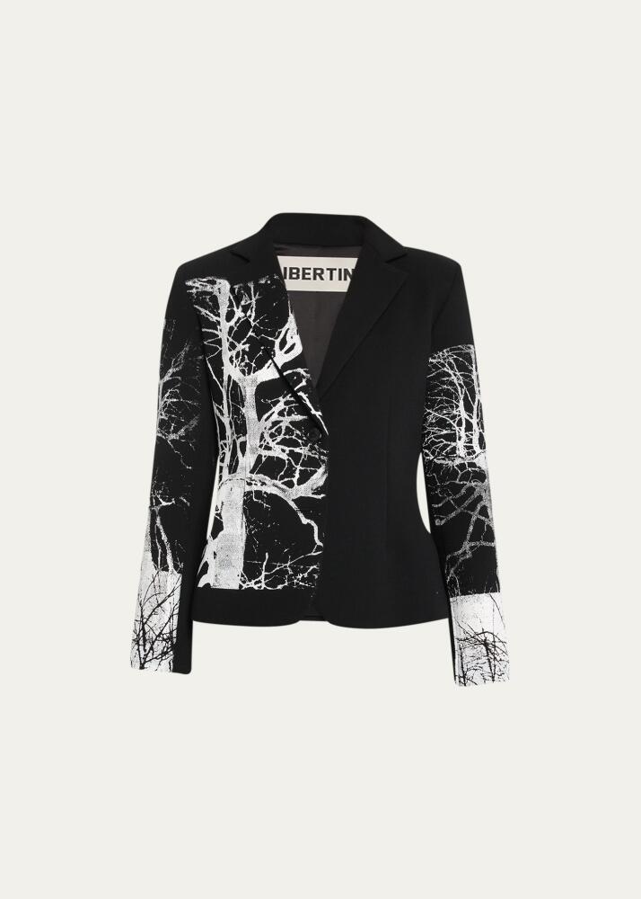 Libertine Midnight Forest Crystal Short Wool Blazer Cover