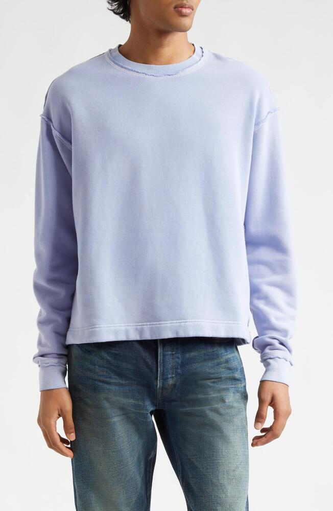 John Elliott Skeptic Cotton Crewneck Sweatshirt in Glacier Cover