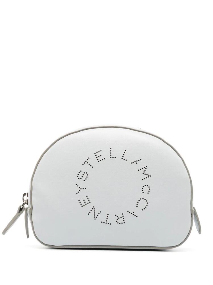 Stella McCartney perforated-logo makeup bag - Blue Cover