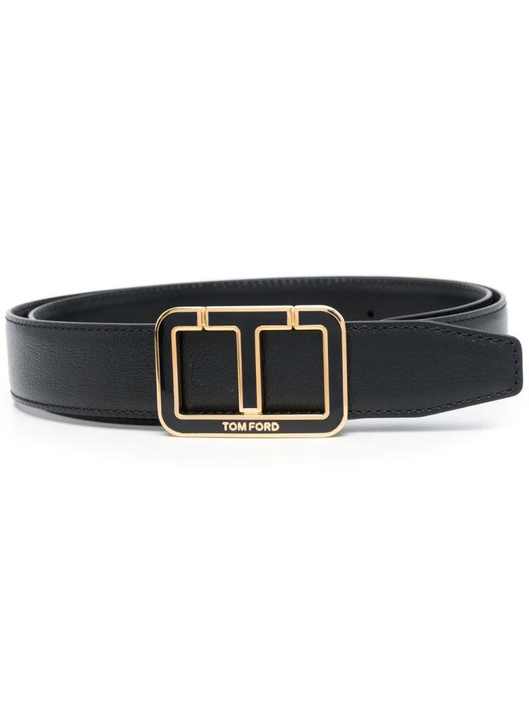 TOM FORD buckle-fastening leather belt - Black Cover