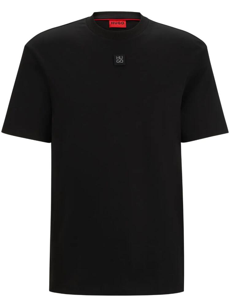 HUGO logo-patch cotton T-shirt - Black Cover