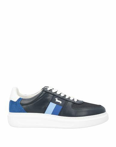 Harmont & Blaine Man Sneakers Midnight blue Leather, Textile fibers Cover